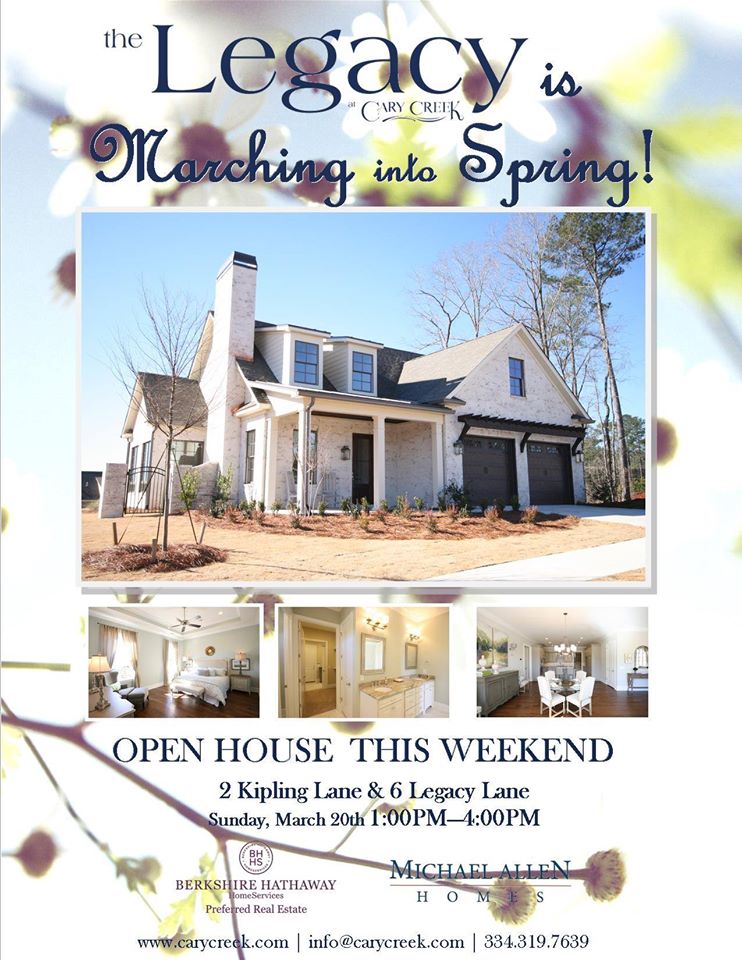 Legacy at Cary Creek Open House Homes for Sale in Auburn REALTOR