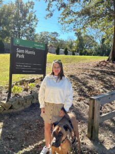 Accessible playground and walking loop at Sam Harris Park in Auburn, Alabama