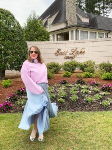 Custom homes, lake, and clubhouse in East Lake Subdivision in Auburn, Alabama