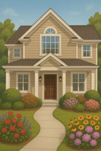 Beautiful Auburn AL home with stunning curb appeal and black shutters
