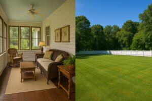 Hans the mastiff says fenced yard wins over screened porch