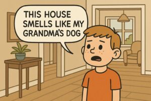 Kid says the funniest thing on a house tour in front of the sellers—real estate humor from Auburn, AL.