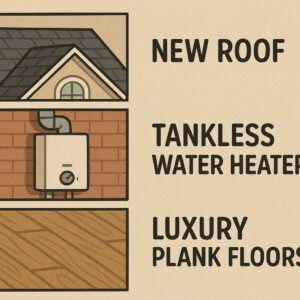 Pick one free home upgrade – roof, tankless water heater, or luxury vinyl plank floors?