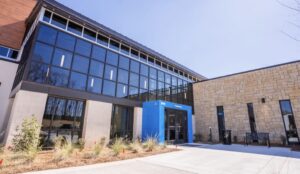 Exterior of the new Lake Wilmore Park Recreation Center at 2000 Grove Hill Road, Auburn