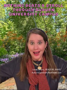 Auburn University campus in the fall with colorful leaves.
