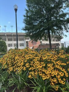 Jordan-Hare Stadium and Auburn Heisman Statues
