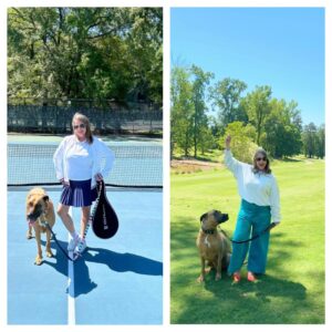 Auburn golf and tennis neighborhood amenities with course and courts in view