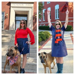 Orange or blue game day outfit 1 | REALTOR® Laura Sellers, Auburn, AL