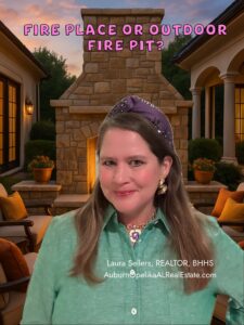 Fireplace and outdoor fire pit options in Auburn homes