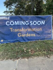 Workers installing infrastructure at Auburn’s Transformation Garden