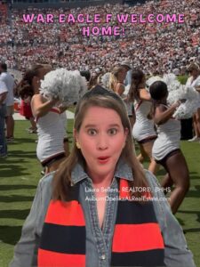 War Eagle welcome sign in Auburn, Alabama neighborhood