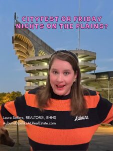 Crowds enjoying Auburn CityFest and Friday Nights on the Plains in Auburn, Alabama.