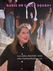 Aubie High-Five or Picture with the Auburn Cheer Squad | REALTORĀ® Laura Sellers, Auburn, AL Aubie the Tiger and the Auburn cheer squad with fans at Jordan-Hare Stadium.