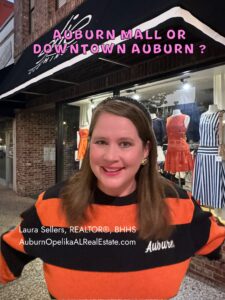 Shopping at the Auburn Mall and local boutiques downtown.