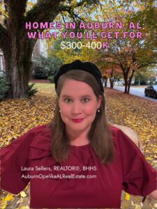 Homes in Auburn Alabama price comparison $300k vs $400k