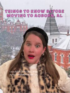 Downtown Auburn Alabama streets on a sunny day near Auburn University