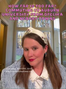 Driver heading to Auburn University from Opelika on a sunny day