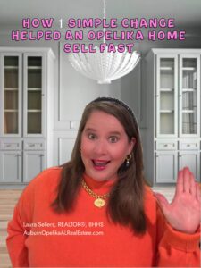 Opelika Alabama home staged with neutral paint and lighting to sell faster