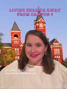 Living in Auburn Alabama near campus versus away from campus neighborhood comparison for relocation buyers