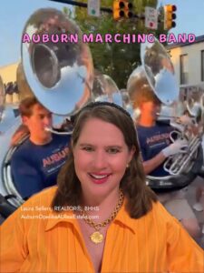 Auburn University Marching Band performing at Jordan Hare Stadium