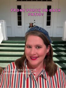 Front porch versus back patio comparison for Auburn Alabama homebuyers