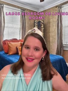 Homes for sale in Auburn comparison of a large primary bedroom and a large living room to determine which space better fits a buyer’s lifestyle.
