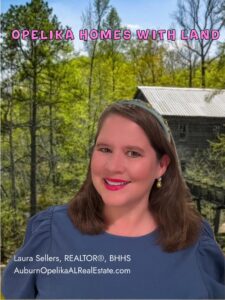 Opelika Alabama homes for sale with land featuring acreage, rural homes, estate properties, and country living near Auburn University.