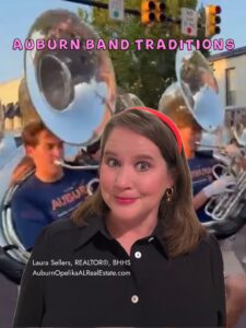 Auburn football traditions featuring the Auburn University Marching Band on game day