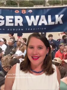 Auburn University traditions: fans lining Donahue Drive for Tiger Walk