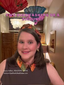 Laura Sellers shares Auburn relocation tips about choosing two dishwashers or one oversized kitchen sink